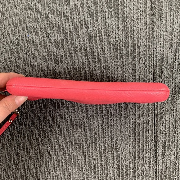 Coach Wristlet Wallet Womens Medium Pink Leather Clutch Purse Bag - Picture 8 of 16